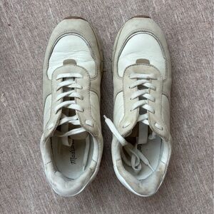 Madewell women’s kickoff leather trainer sneakers size 9